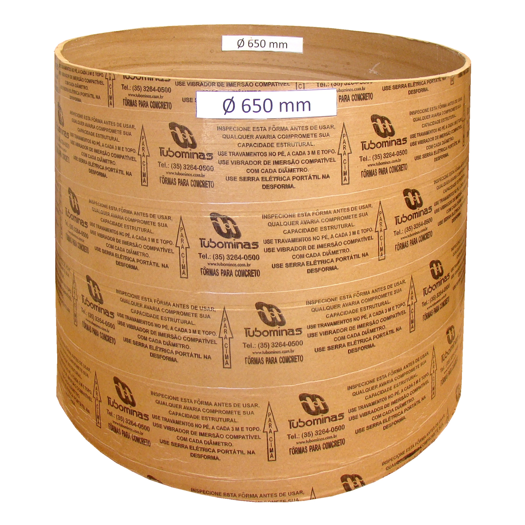 Fôrma de Papelão 650mmx3m Tubominas