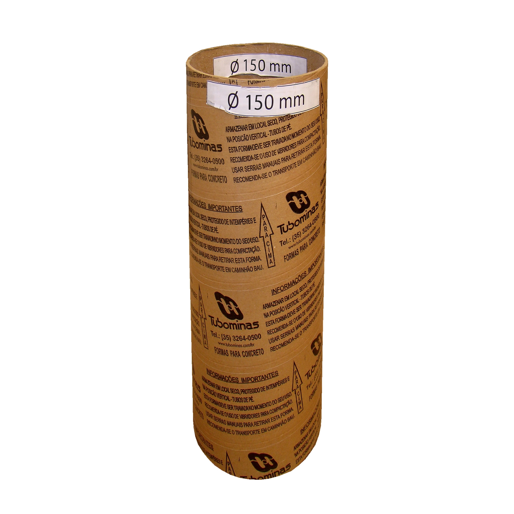 Fôrma de Papelão 150mmx3m Tubominas