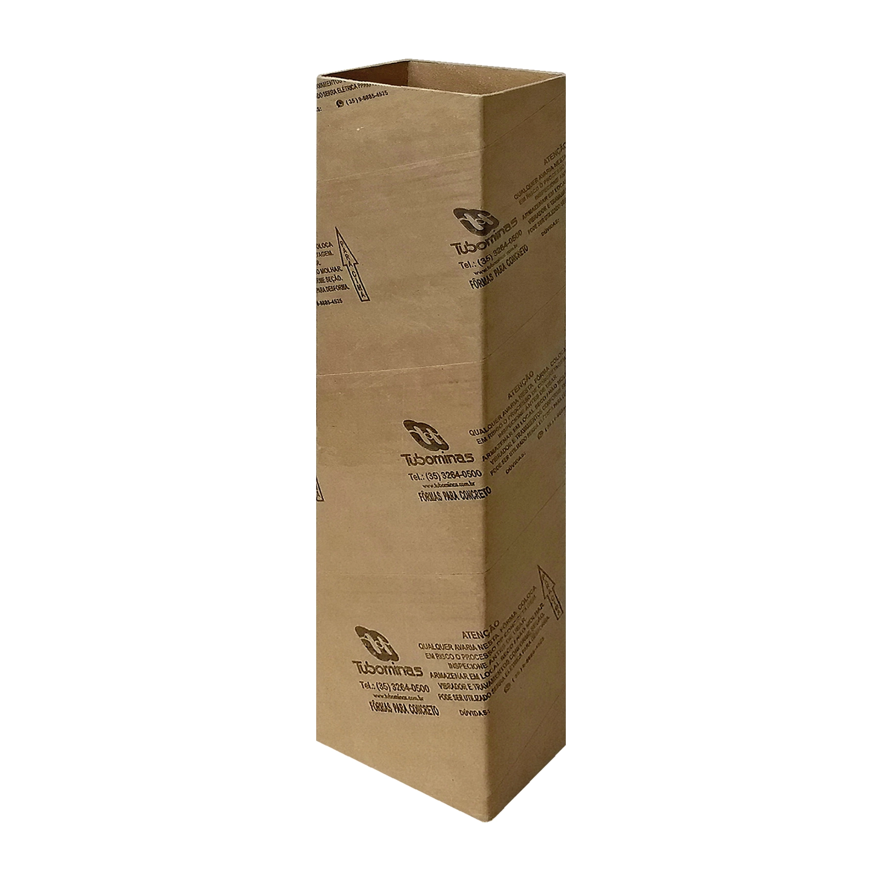 Fôrma de Papelão Retangular 100x150mmx3m Tubominas