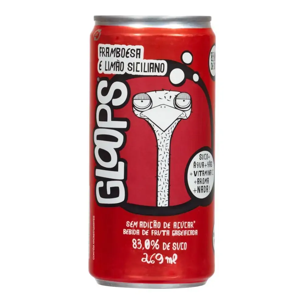 Bebida Gloops 269ml Framboesa Lt