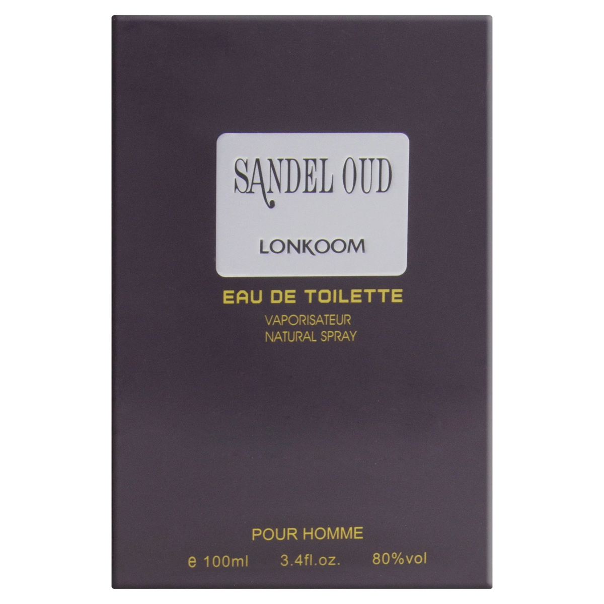 Eau De Toilette Sandel Oud Pour Homme Lonkoom Caixa 100ml