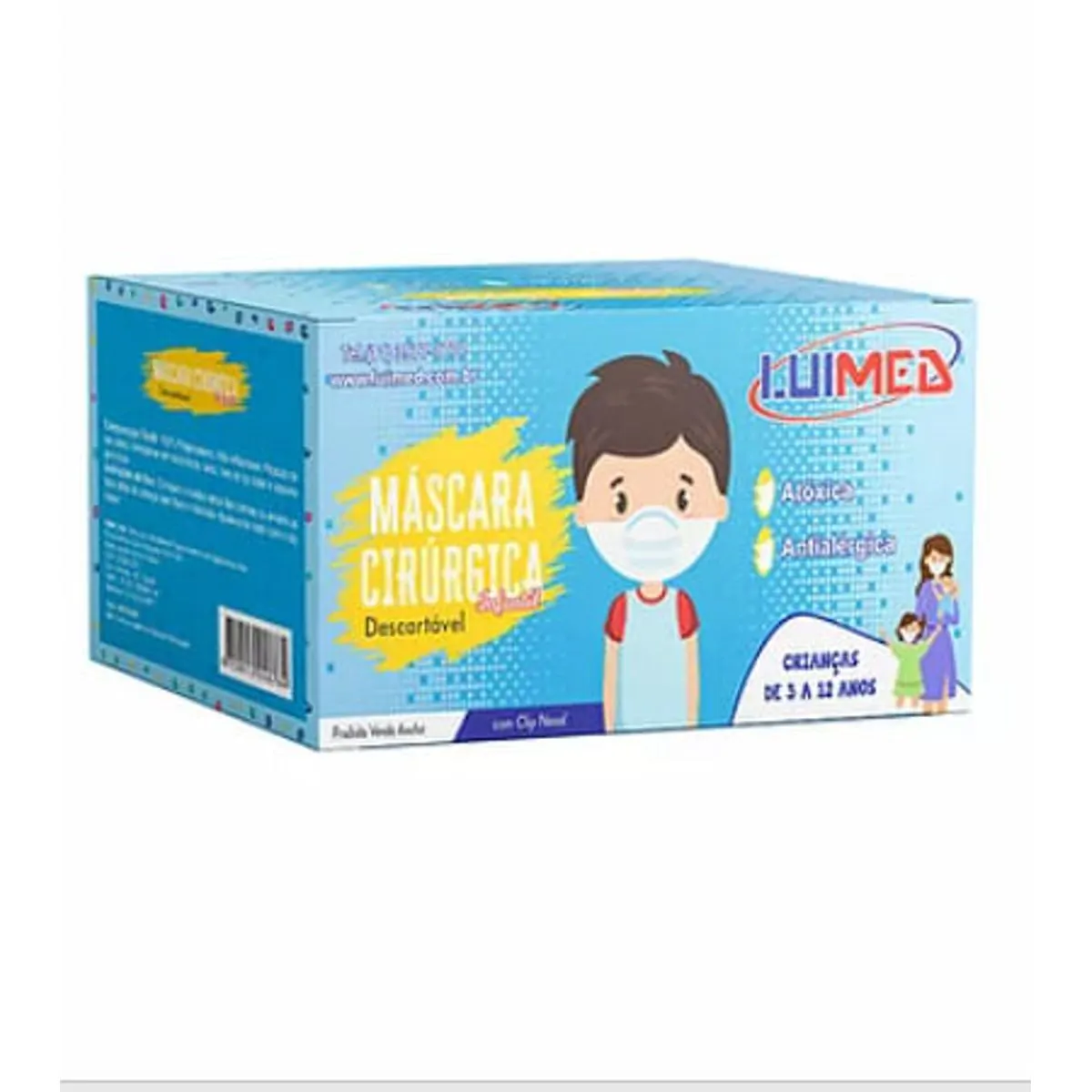 Mascara Desc.c/elastico Palmipe Infantil C/50 Azul