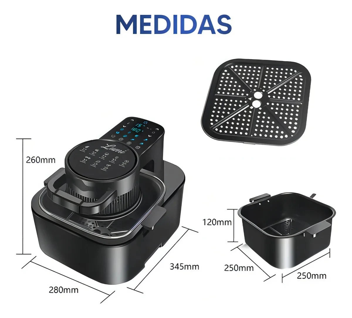 Fritadeira Air Fryer Digital 8l 1800w 7404 Kmaster