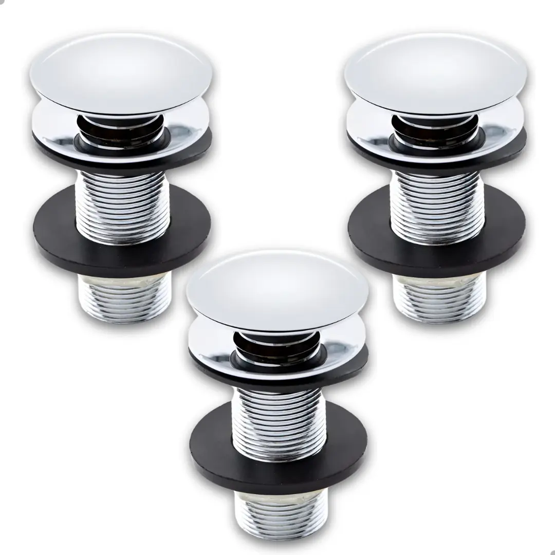 3 Válvulas Click Up Luxo Inteligente Inox Para Cuba Louça