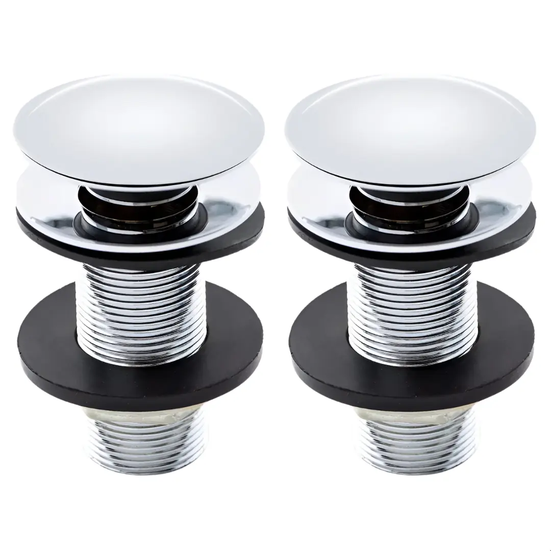 2 Válvulas Click Up Luxo Inteligente Inox Para Cuba E Louça