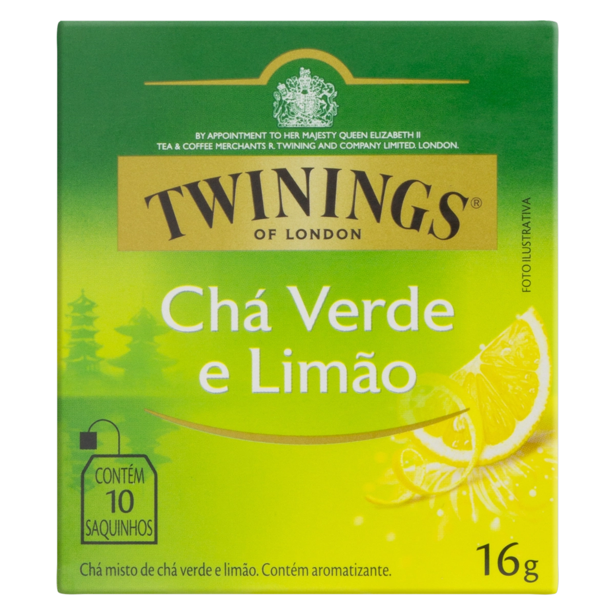 Chá Verde Limão Twinings Caixa 16g 10 Unidades