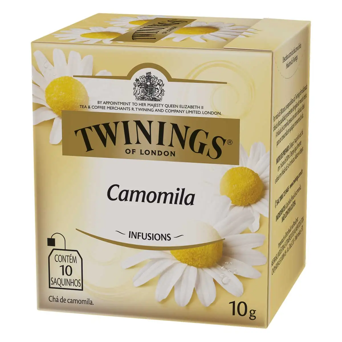 Chá Inglês Misto Sabor Camomila TWININGS Infusions 10g com 10 Saquinhos