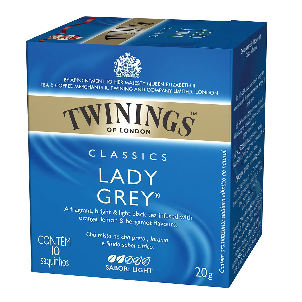 Chá Preto, Laranja e Limão Twinings Caixa com 10 Sachês 20g