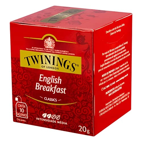 Chá Preto English Breakfast Twinings Classics Caixa 20g 10 Unidades