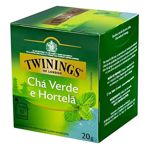 Chá Verde Hortelã Twinings Caixa 20g 10 Unidades