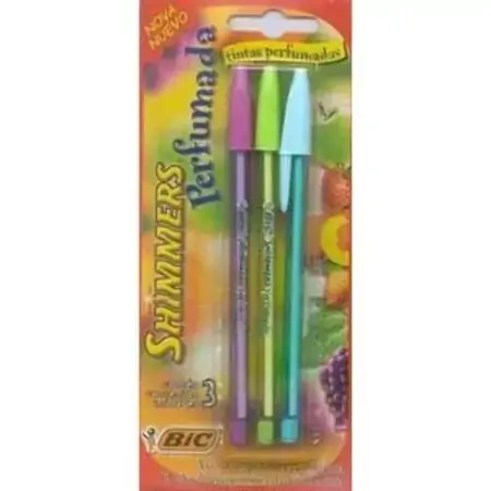 Caneta Bic Shimmers Perfumada C/3
