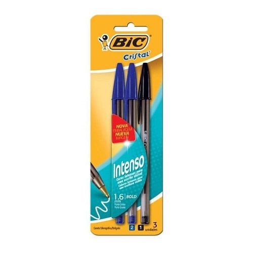 Caneta Bic Cris Bold 1,6 Az/az/pt