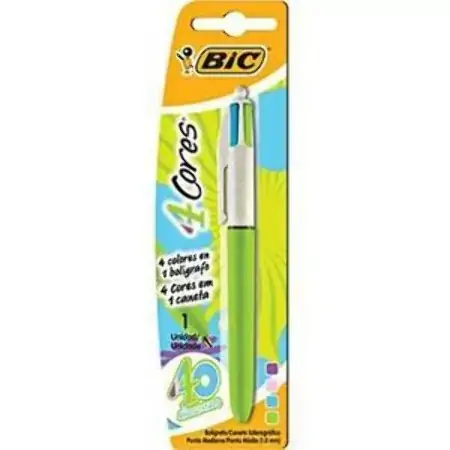 Caneta Bic 4 Cores Fashion