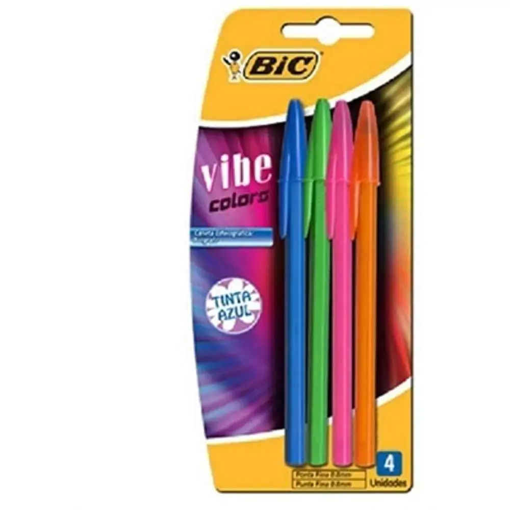 Caneta Bic Vibe Colors 4un