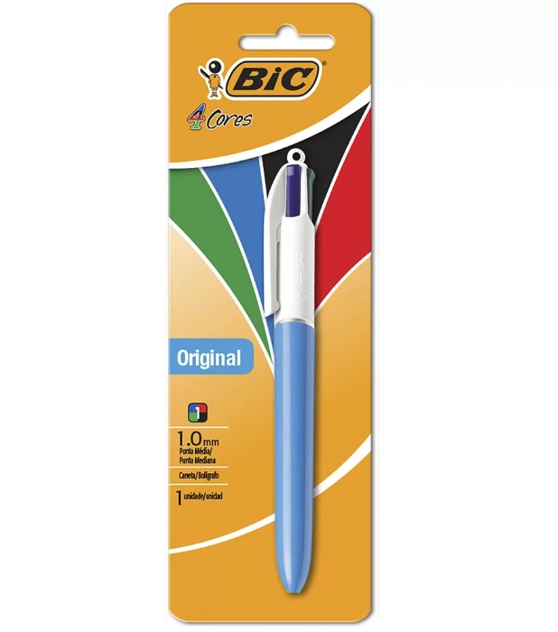 Caneta Bic 4 Cores Grip Fashion