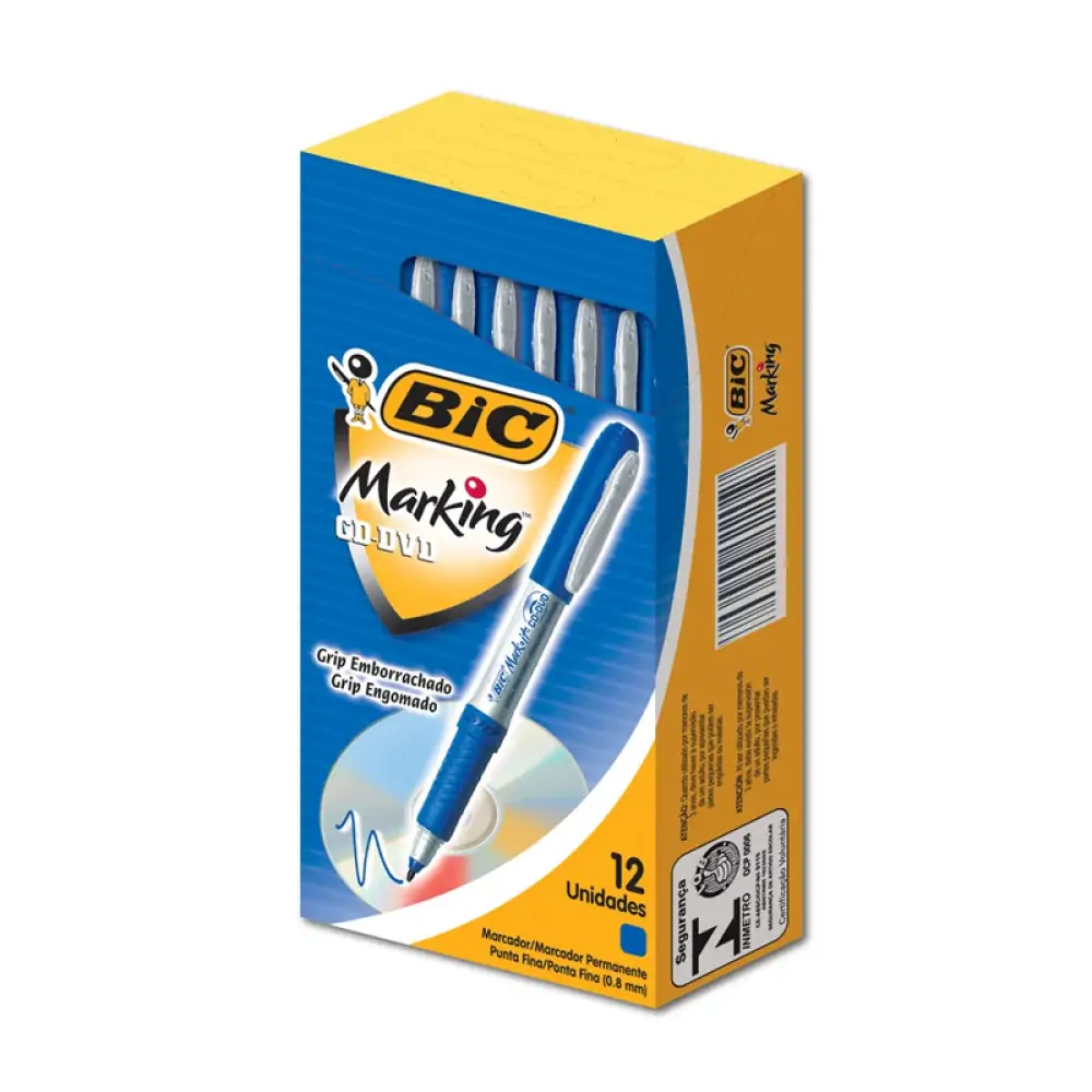 Marcador Bic Cd Azul