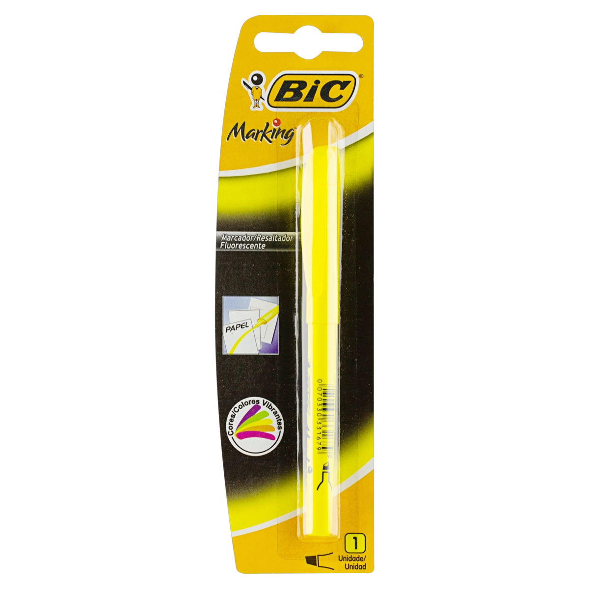 Marcador De Texto Fluorescente Roxo Chanfrado Bic Marking
