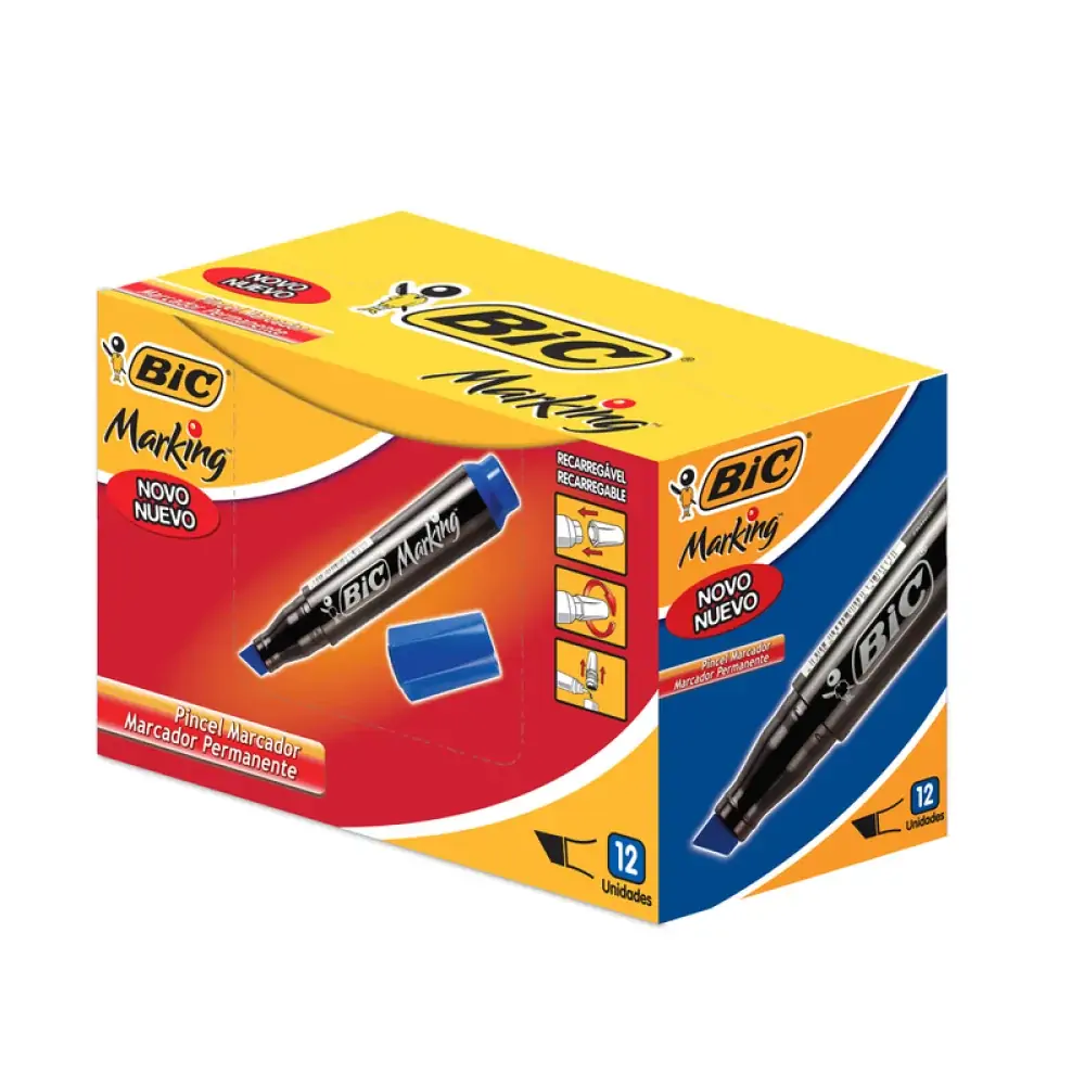 Marcador Permanente Bic Recarregável Azul R904212