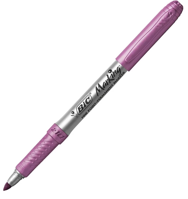 Pincel Marcador Permanente 1.1mm Metalico Rosa 971030 Bic Un 1 Un