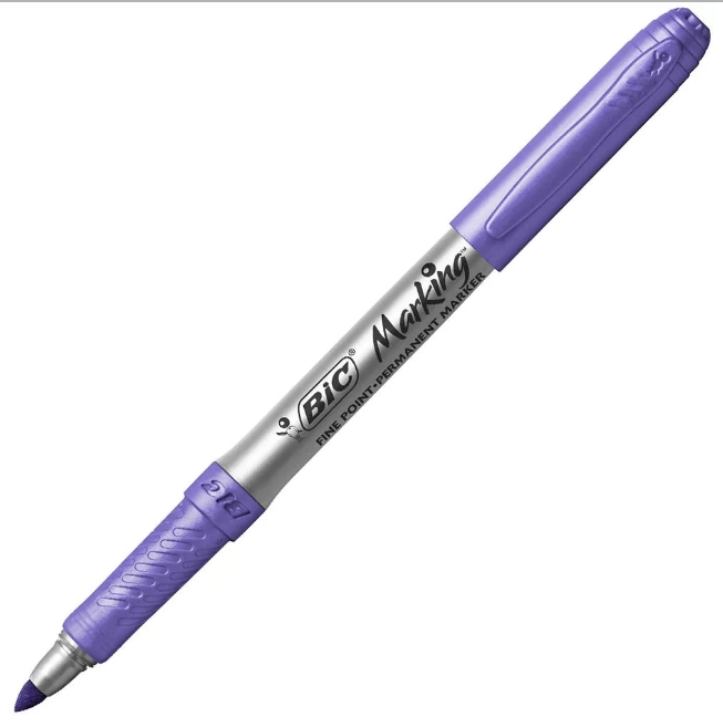 Pincel Marcador Permanente 1.1mm Metalico Violeta Bic Un 1 Un