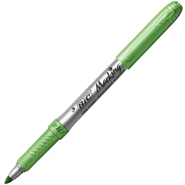 Marcador Perm Pont. Media Metalico Verde Unid 971032 Bic