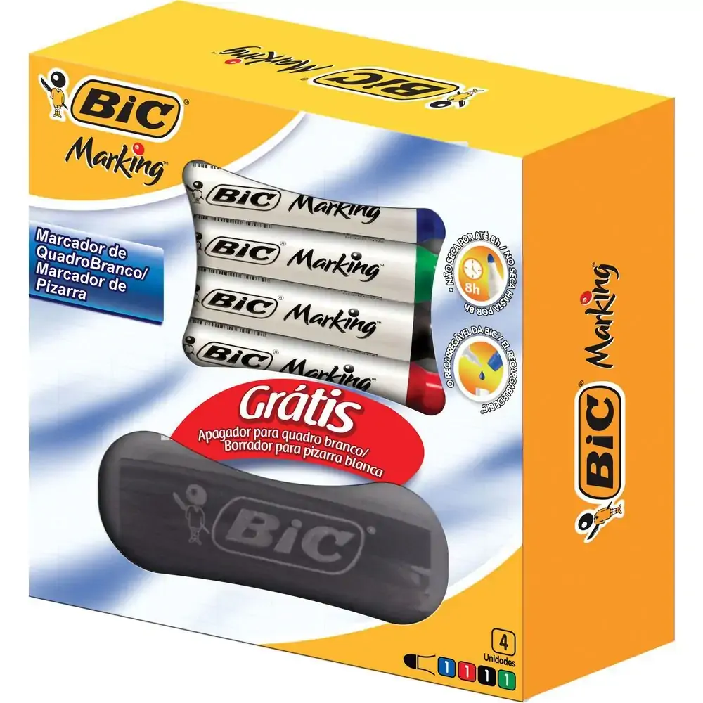 Consumo Kit Pincel Quadro Branco 4 Cor. 1 Apag