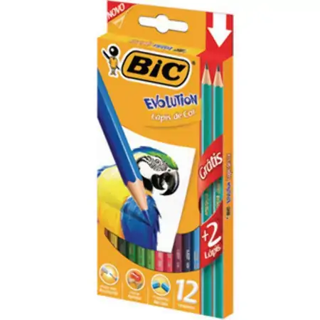 Lapis De Cor Bic Evolution 12 Cores Gts 2 Lapis