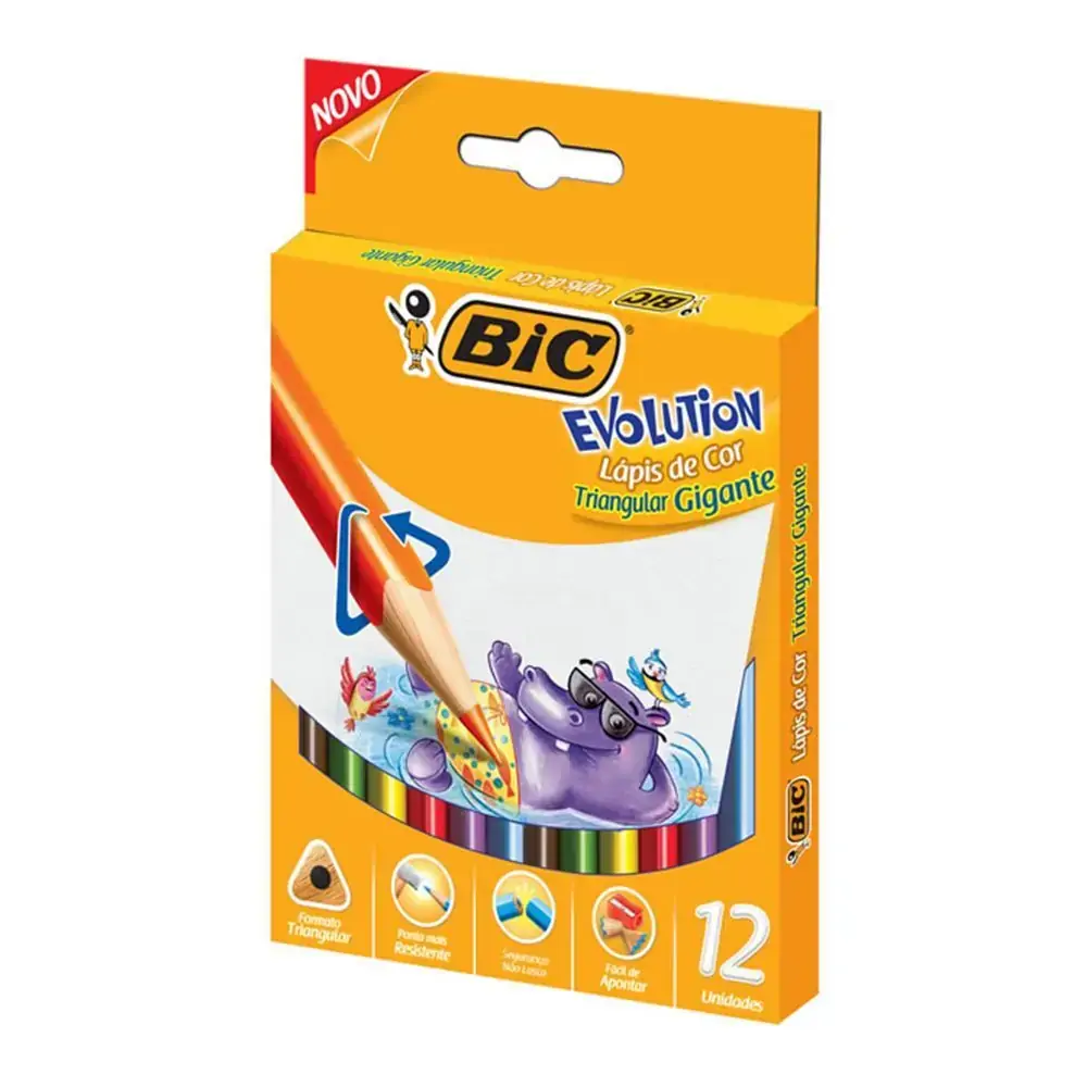 Lápis De Cor Evolution 12 Cores Bic