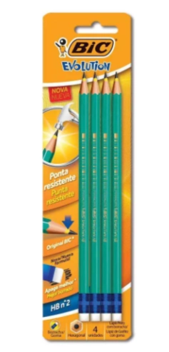 Lapis Bic Preto Sextavado Evolution 2hb