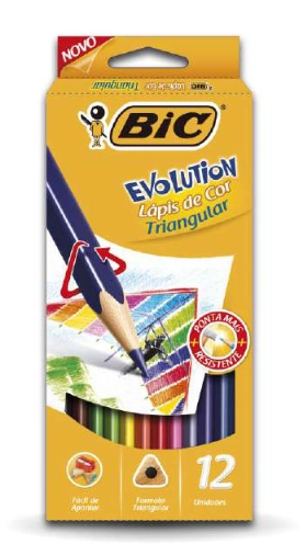 Lapis Cor Bic Evolution 12cores 1und