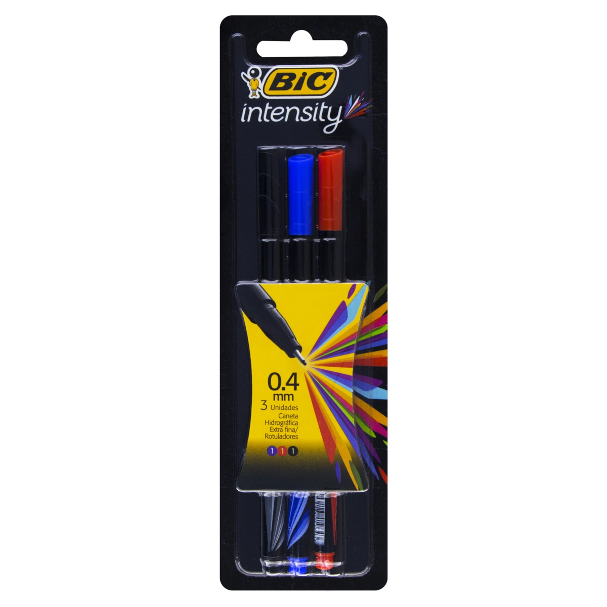 Caneta Hidrográfica Ponta Extrafina Bic Intensity 3 Unidades
