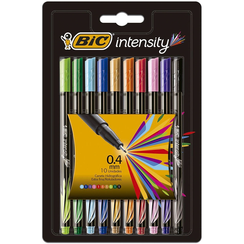 Caneta Bic C/ Ponta Porosa Intens 0.4mm 10 Cor 930193