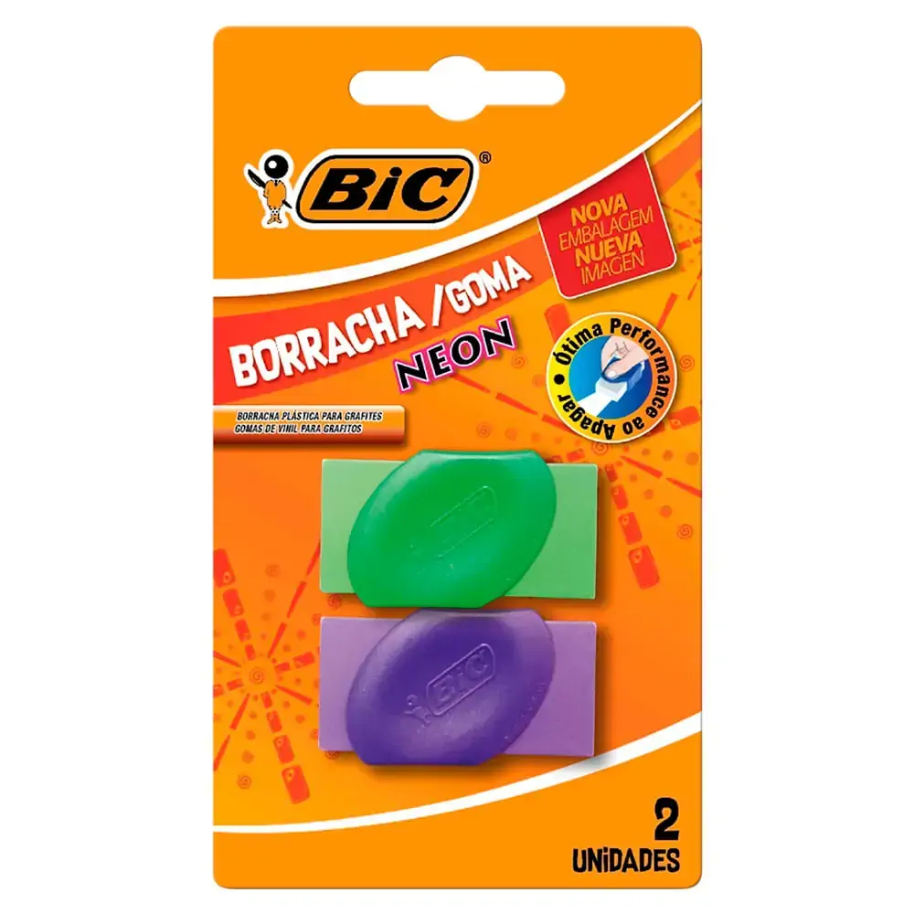 Borracha Bic Neo Sort C/2