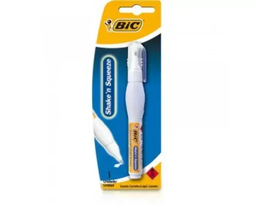 Caneta Corretiva Bic Shake N Squeeze 8ml