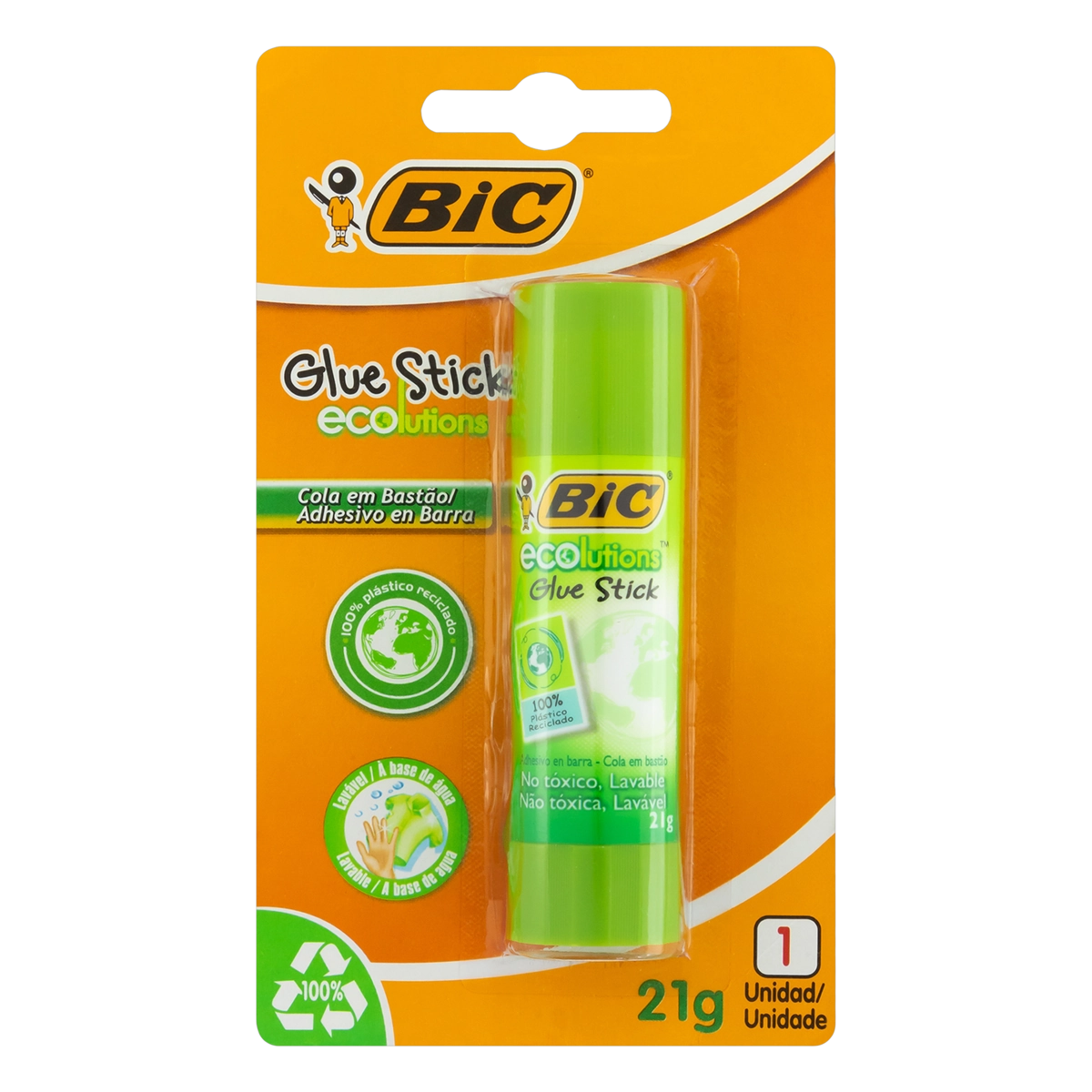 Cola Bastão Lavável Bic Ecolutions 21g