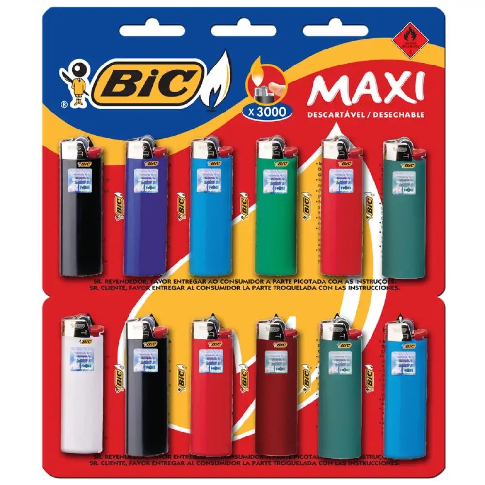 Isqueiro Blister Bic Maxi Grande Unit