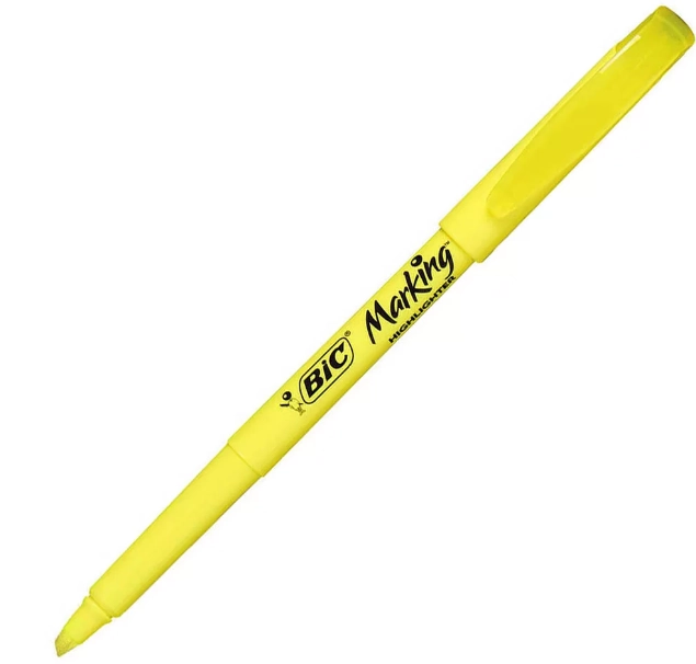 Caneta Marca Texto Bic Amarela