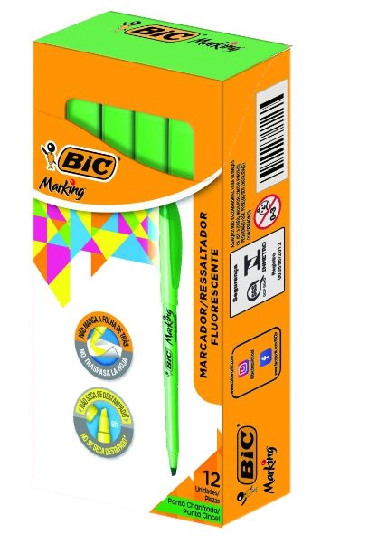 Caneta Marca Texto Bic Verde