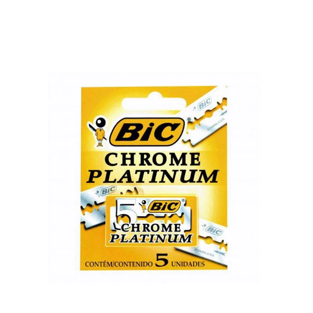 Lamina Navalha/navalhete Bic Chrome Platinum C/5un 1un