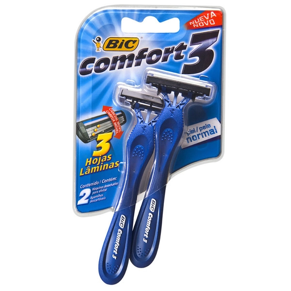 Aparelho Descartável Para Barbear Bic Comfort 3 2 Unidades