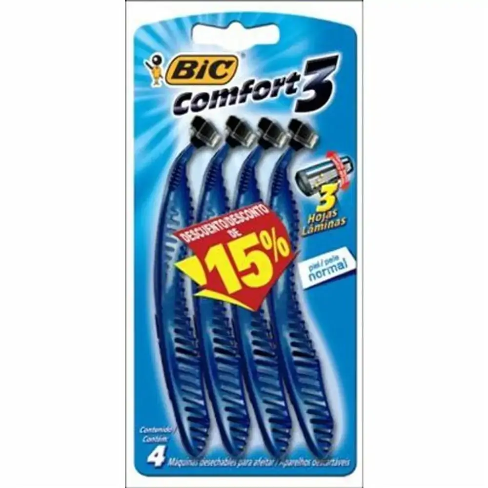Aparelho Barba Bic Comfort 3 Normal C/4
