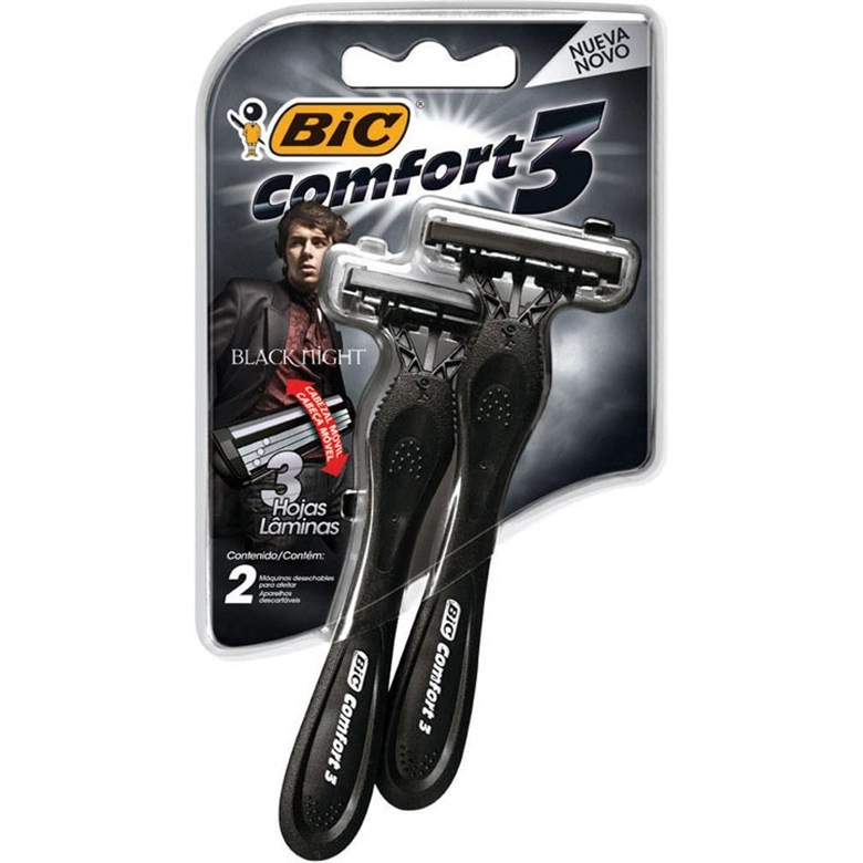 Aparelho Descartável Para Barbear Bic Confort 3 Advance 2 Unidades