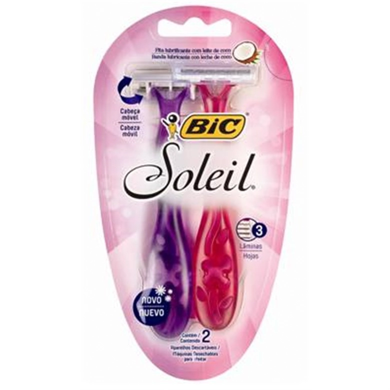 Aparelho De Barbear Soleil Rosa E Roxo Bic
