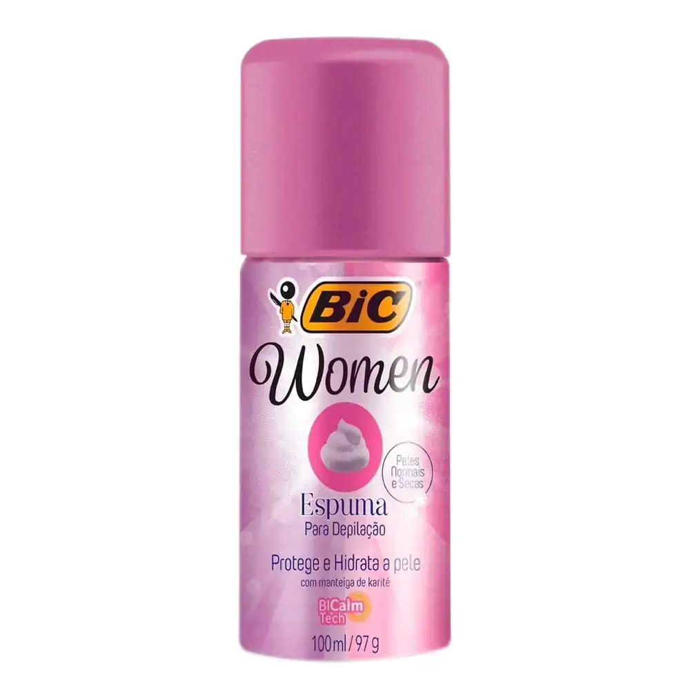 Espuma De Depilacao Bic 100ml Pele Seca