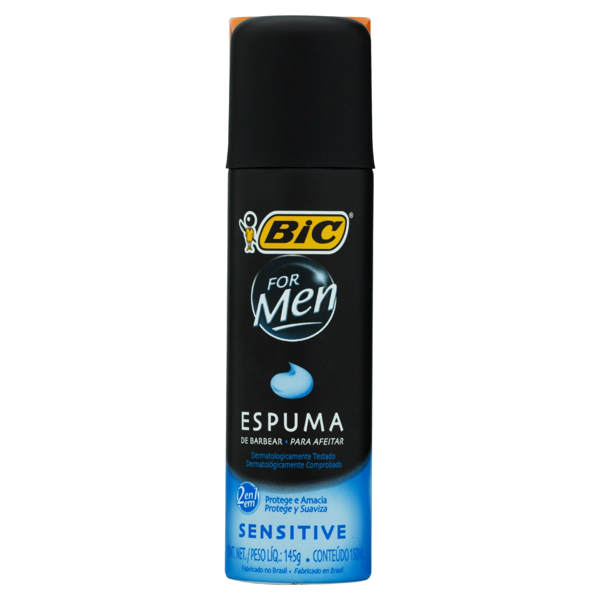 Espuma De Barbear 2 Em 1 Sensitive Bic For Men 150ml