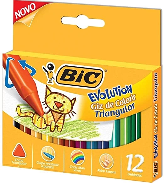 Giz De Cera Bic Triangular Gigante