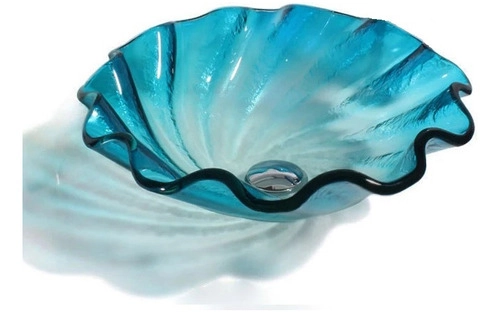 Cuba Apoio Evier Lavatório Flower Glass Murano