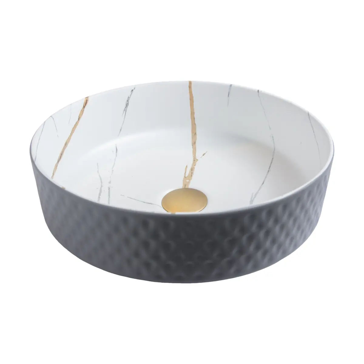 Cuba Apoio Evier Rischi Artistice Gray Marble Matt