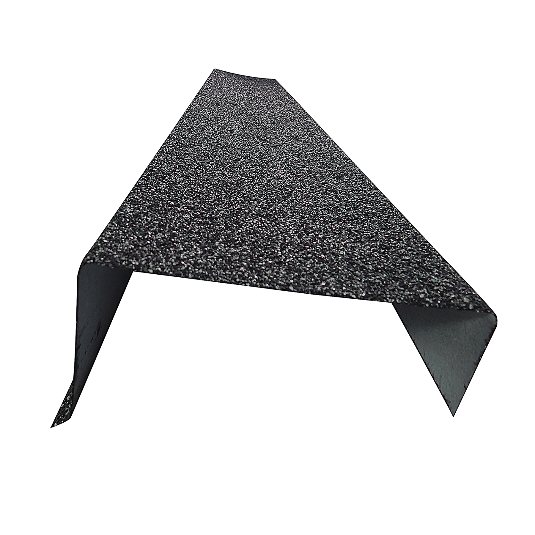 Acabamento Gravilhado Lateral Fixar Alvenaria 18,5x120cm Preto Euro Telhas