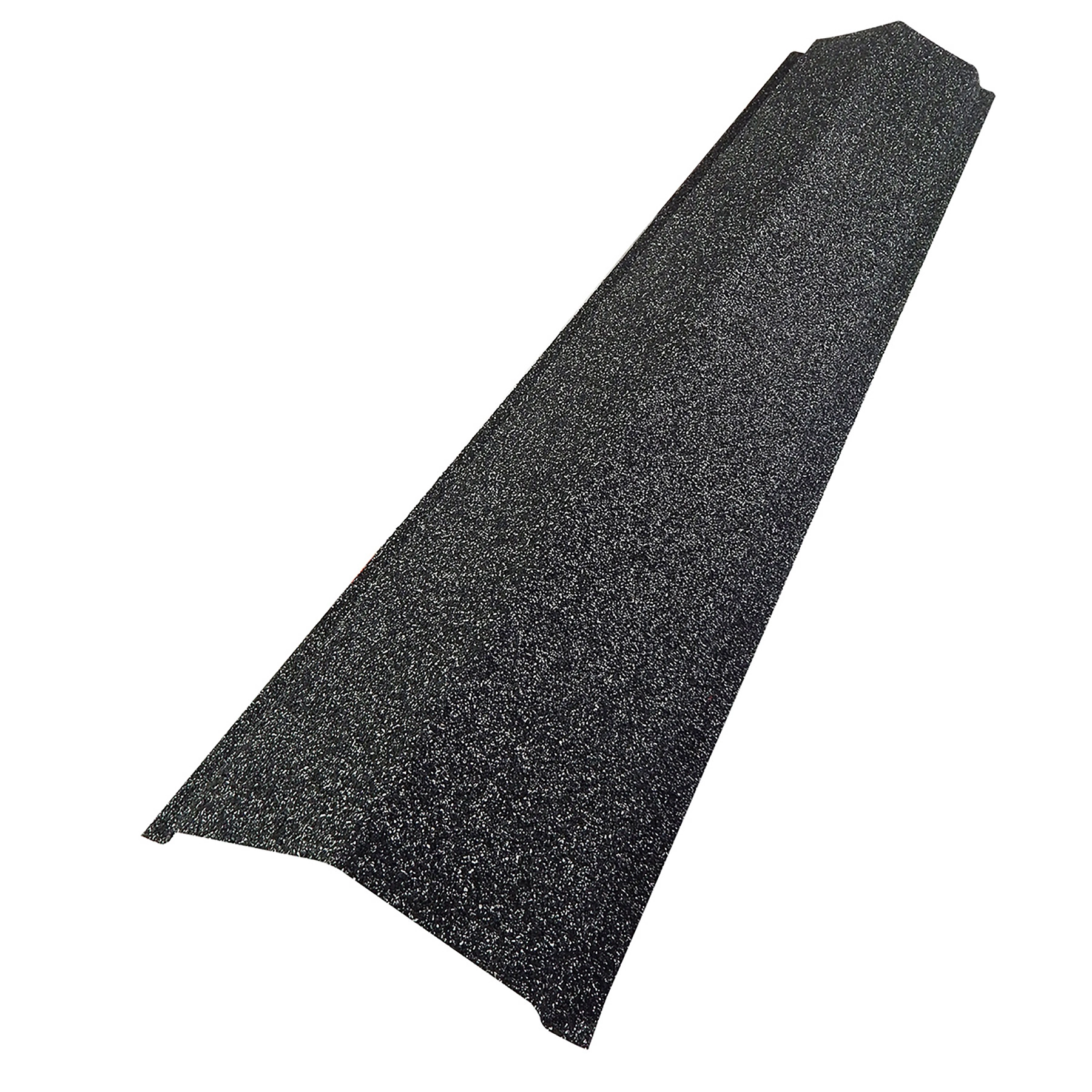 Cumeeira Cerâmica Gravilhada 25x120cm Preta Euro Telhas